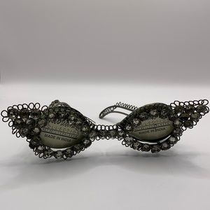 VINTAGE KATHERINES COLLECTION CAT EYE BLING PICTURE FRAME /LARGE RHINESTONE